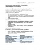 Las tecnologías de la información y comunicación: contextualización y caracterización