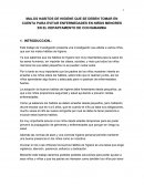 MALOS HABITOS DE HIGIENE QUE SE DEBEN TOMAR EN CUENTA PARA EVITAR ENFERMEDADES EN NIÑOS MENORES EN EL DEPARTAMENTO DE COCHABAMBA