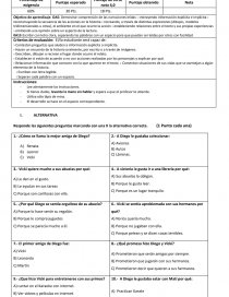 Evaluación lectura complementaria: “Tantos a quienes querer”. Página 1