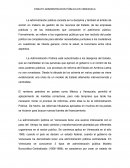 ENSAYO ADMINISTRACION PÚBLICA EN VENEZUELA