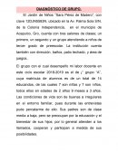 DIAGNÓSTICO DE GRUPO. El Jardín de Niños “Sara Pérez de Madero