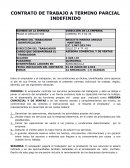 CONTRATO DE TRABAJO A TERMINO PARCIAL INDEFINIDO