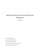 Informe de la Gerencia de Recursos Humanos