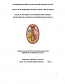 Formulacion de proyectos metalurgicos