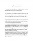 Sí o no a la paz