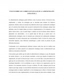 ENSAYO SOBRE LOS CAMBIOS SUSTANCIALES DE LA ADMINISTRACIÓN ESTRATÉGICA