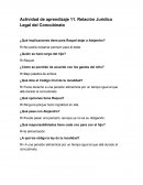 Actividad de aprendizaje 11. Relación Jurídico Legal del Concubinato