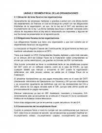RÉGIMEN FISCAL DE LAS ORGANIZACIONES. Página 1