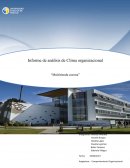 Informe de análisis de Clima organizacional “Multitienda corona”