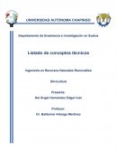 LISTADO DE CONCEPTOS TÉCNICOS DE LA ASIGNATURA DE SILVICULTURA