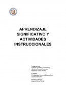 APRENDIZAJE SIGNIFICATIVO Y ACTIVIDADES INSTRUCCIONALES