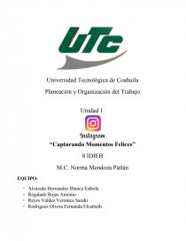 “Capturando Momentos Felices” Instagram. Página 1