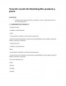 Tarea 04: Lección 04: Marketing Mix: producto y precio
