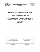 PROGRAMA DE CAPACITACIÓN. RADIACIÓN UV DE ORIGEN SOLAR