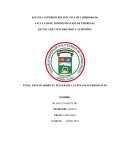 ENSAYO SOBRE EL MANEJO DE LAS FINANZAS PERSONALES