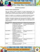 Actividad de aprendizaje 2 Evidencia: Valores organizacionales