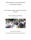 Ensayo educar es universalizar