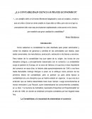 ¿La contabilidad ciencia o praxis economico?