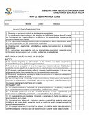 FICHA DE OBSERVACION DE CLASE DE EDUCACION FISICA