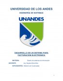 DESARROLLO DE UN SISTEMA PARA FACTURACION ELECTRONICA