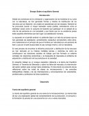 Ensayo Sobre el equilibrio General