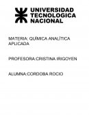 QUÍMICA ANALÍTICA APLICADA