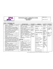 Manual de funciones. CARGO: PROFESIONAL HSE. Página 1