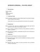 ENTREVISTA PERSONAL – “NH HOTEL GROUP”