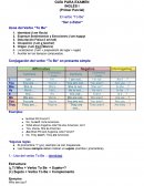 GUÍA PARA EXAMEN INGLÉS I (Primer Parcial) El verbo “To Be” “Ser o Estar”