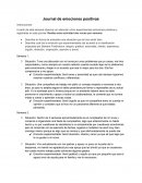 Actividad psicologia positiva. Journal de emociones positivas