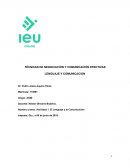 TÉCNICAS DE NEGOCIACIÓN Y COMUNICACIÓN EFECTIVAS LENGUAJE Y COMUNICACION