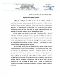 Definición de paradigma. Página 1
