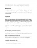 ENSAYO SOBRE EL LIBRO LA GANANCIA ES PRIMERO