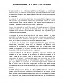 Ensayo sobre la violencia de genero