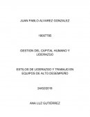 GESTION DEL CAPITAL HUMANO Y LIDERAZGO ESTILOS DE LIDERAZGO Y TRABAJO EN EQUIPOS DE ALTO DESEMPEÑO