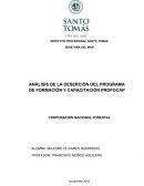 ANÁLISIS DE LA DESERCIÓN DEL PROGRAMA DE FORMACIÓN Y CAPACITACIÓN PROFOCAP