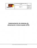Implementación de sistemas de alimentación ininterrumpida (UPS)