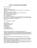 Guión Alicia en el país de las maravillas