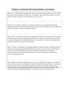 Origen y Evolucion del conocimiento