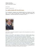 Análisis de texto argumentativo. La subversión de los jóvenes