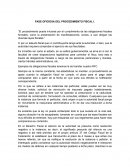 FASE OFICIOSA DEL PROCEDIMIENTO FISCAL