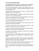 DE LAS TRES TRANSFORMACIONES