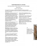 Experiencia Transformación de la Materia