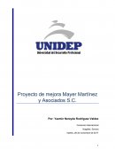 Proyecto de mejora Mayer Martínez y Asociados S.C.