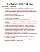 Impresión diagnóstica terapia ocupacional