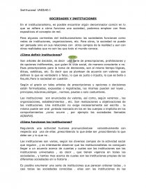 SOCIEDADES Y INSTITUCIONES. Página 1