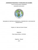 RESUMEN DE GEOFÍSICA APARTIR DE LA PROSPECCIÓN Y EXPLORACIÓN GEOELÉCTRICA