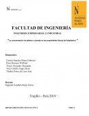 La concentración de plátano y naranja en las propiedades físicas del bioplástico