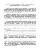 Análisis sobre trabajos de Investigación