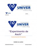 Experimento de Asch. Comunicación persuasiva